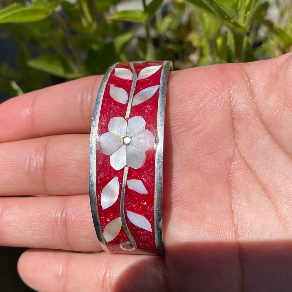 Y2K Red Bracelet Cuff
